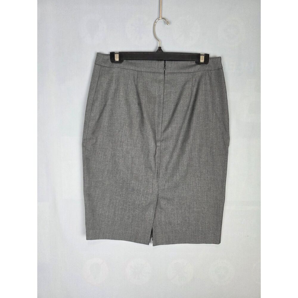 Ann Taylor Curvey Dark Grey Suit Skirt Size 8 Pencil Straight Business Office
